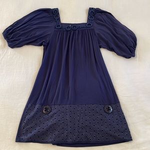 Song Of Love Square Neck Short Sleeve Dress
